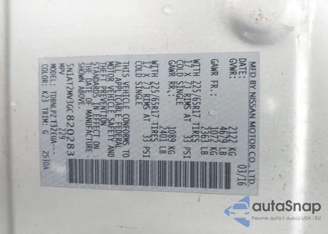 2016 Nissan Rogue S/Sl/Sv from USA, damaged, VIN 5N1AT2MV3GC820283